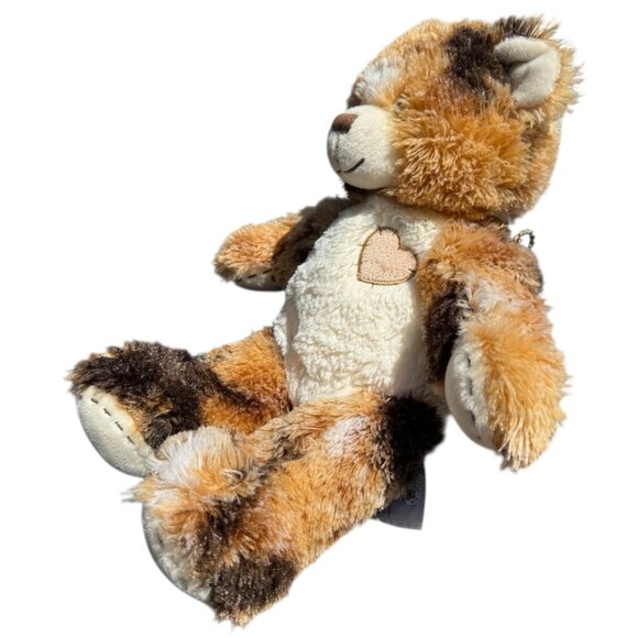 Build-A-Bear Plush Calico Cat Teddy Heart Patch Stitch Stuffed Toy Support Pet - Picture 2 of 16